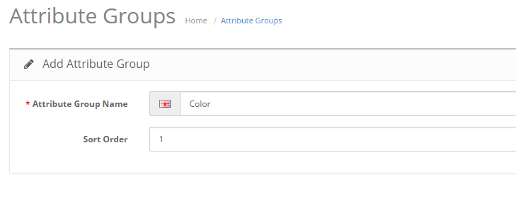 Cart  2 add attribute groups