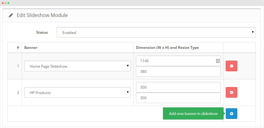 add new slideshow module
